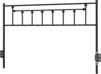 Metal Queen Size Headboard, Victorian Farmhouse Style, Easy Assembly, Steel Headboard Only for Bedroom - Black