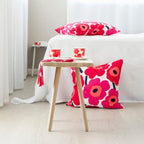 Marimekko - Queen Comforter Set, Cotton Bedding with Matching Shams, Lightweight Home Decor for All Seasons (Unikko Red, Queen)