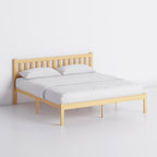 Askeld Wood King Bed Frame with Headboard, 14 Inch High Solid Bamboo Platform Bed No Box Spring Needed, Mid-Century Heavy Duty Bedframe, Easy Assembly, Noise Free