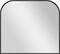 MCS Master & Co. Modern Metal Large Wall Mirror, Minimalist Home Decor Mantle Arch Mirror for Living Room, Bedroom, or Bathroom, 36 by 32 Inch, Black