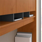UrbanPro 72W U-Desk with Hutch and Storage in Natural Cherry - Engineered Wood