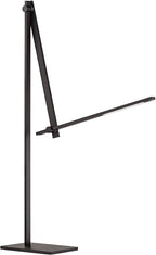 Possini Euro Design Barrett Modern Minimalist Task Floor Lamp LED Standing Base Adjustable 53" Tall Anodized Black Metal Touch On Off Decor for Living Room Reading House Bedroom Home