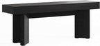 Tribesigns 47" Wooden Entryway Bench, Farmhouse Indoor End of Bed Bench, Long Table Benches Seat for Bedroom, Hallway, Foyer, End of Bed (Black)
