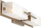Possini Euro Design Midtown Modern Wall Light Burnished Brass Gold Metal Hardwired 23 1/2" 2-Light Fixture White Glass Shade for Bedroom Bedside Bathroom Vanity Living Room Hallway Dining House