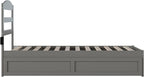 AFI, Warren Twin Platform Bed with Twin Trundle, Grey