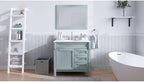 Hanover 36 Set Includes w, Blue Callimont 36'' Vanity Sink Combo for Bathroom, Powder Room | Pre-Assembled 1 Door, 3 Drawers | Accent Mirror| Artificial Stone Countertop Cabinet, 36 inches