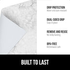 GORILLA GRIP DripGuard Shelf Liner, Non Adhesive Drawer and Kitchen Cabinet Protector, Slip Resistant BPA Free Smooth Surface Plastic Liners for Cabinets, Bathrooms, Closets, 12x120 Inch, Marble