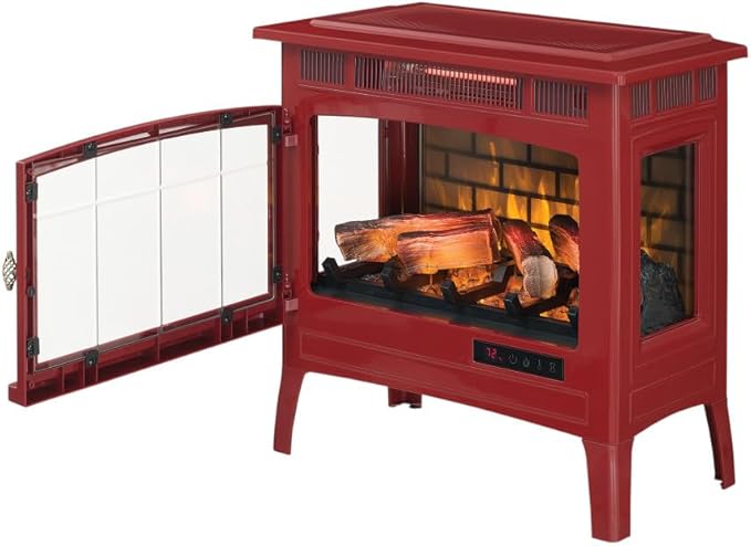 duraflame Freestanding Electric Fireplace Stove Heater with 3D Flame Effect for 1,000 Sq. Ft. Cinnamon