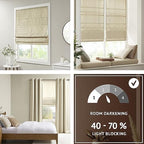 Madison Park Cordless Roman Shades Faux Silk Shade with Sheen 1-Panel Privacy, Room Darkening, Energy Efficient, Thermal Insulated Window Blind for Bedroom, Living Room Décor, 39"W x 64"H Como, Taupe