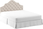 Safavieh Arebelle Taupe Linen Upholstered Tufted Headboard - Silver Nailhead (Queen)