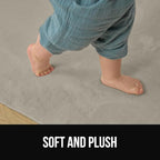 GORILLA GRIP Slip Resistant Soft Washable Stain Resistant Area Rug, 8x10, Plush Thick Carpet for Nursery, Bedroom, Living Room, Non-Shedding Floor Rugs, Kid and Pet Friendly, Baby Home Decor, Taupe