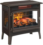duraflame Freestanding Electric Fireplace Stove Heater with 3D Flame Effect for 1,000 Sq. Ft, Bronze