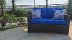 JMGBird Outdoor Seat/Back Chair Cushion Tufted Pillow, Indoor Deep Seat Chair Cushion Set 22"x22"