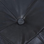 Handmade Eco-Friendly Geometric Leather Pouf Black Color Square 16" x 16" x 16" Buffalo Leather Pouf for Living Room, Bedroom Seating, Patio