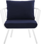 Modway Riverside Outdoor Furniture, 5-Piece Set, White Navy