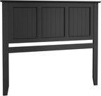 Scurrty Antique Style Wood Headboard Queen Size, Modern Headboard with Vintage Wood Frame, Bedroom Furniture (Black)