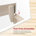 Solid Hardwood Platform Bed Frame with Slats, Quality Crafted in Pennsylvania, USA from Poplar by Mennonite Artisans, No Box Spring Needed, Easy Assembly