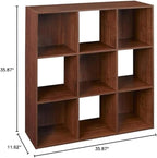 ClosetMaid 4105 Cubeicals Organizer, 9-Cube, Dark Cherry