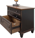 Martin Furniture Hartford Lateral File Cabinet, Brown - Fully Assembled