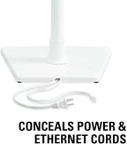 Sanus Wireless Sonos Speaker Stand for Sonos One, Play:1, & Play:3 - Audio-Enhancing Design with Built-in Cable Management - Single Stand (White) - WSS21-W1