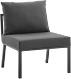 Modway Riverside Outdoor Furniture, 6-Piece Set, Gray Charcoal