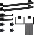 10 Pieces 23.6-Inch Bathroom Hardware Accessories Set,Black TStainless Steel Bathroom Hardware Set,Bath Towel Bar Kit