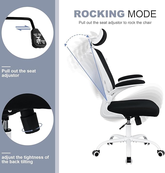 Office Chair Ergonomic Desk Chair Comfort Adjustable Height with Wheels，Lumbar Support Mesh Swivel Computer Home Office Chair,Conference Room Chairs