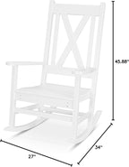 POLYWOOD® Braxton Porch Rocking Chair in White