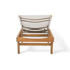 Christopher Knight Home Shiny Outdoor Wood Chaise Lounge (Set of 2), Teak Finish/White Mesh
