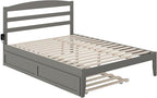 AFI, Warren Queen Platform Bed with Twin XL Trundle, Grey