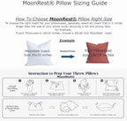 MoonRest® Synthetic Down Alternative 22x22 Square Pillow Insert Form, for Decorative Throw Pillow, Sofa, Cushions, Body and Bed - Pack of 2- Size 22“X 22”