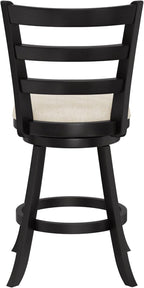 Hillsdale Laymon Wood Kitchen Counter Height Swivel Stool, Black