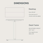 FLEXISPOT Standing Desk Electric Height Adjustable Desk with 48 x 24 Inches Splice Board, Ergonomic Memory Controller, Black Top + Black Frame