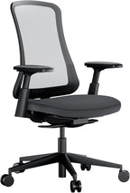 ProtoArc Ergonomic Office Chair - Flexer Computer Chair, Foam Cushion Sliding Seat, Breathable Mesh from Wintex, 125° Reclining Swivel Desk Chairs for Home, Office & Study - Black
