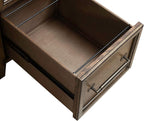 Liberty Furniture Carolina Park Jr Executive Desk with Keyboard Tray, Locking File Storage for Home Office- Amber Brown Oak Wood