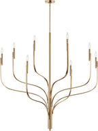 KICHLER Livadia 8-Light Chandelier, Soft Modern-Light in Champagne Bronze, for Foyer, Great Room, or Vaulted Dining or Bedroom (47.75" x 47.75"), 52675CPZ
