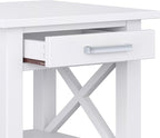 SIMPLIHOME Kitchener SOLID WOOD 21 inch Wide Square Contemporary End Table in White for the Living Room and Bedroom