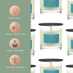 Pecksniff's White Scented Candle 1 Wick - Sandalwood & Vanilla Candles for Home - 184g/6.49oz