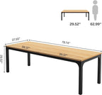 Tribesigns 78.7 Inches Extra Long Computer Desk 2 Person Desk, Double Long Desk, Workstaion for Home Office