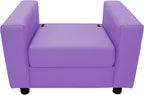 Factory Direct Partners SoftScape Inspired Playtime Classic Reading Chair, Children's Commercial-Grade Upholstered Furniture for Home, Daycare, Preschool, Library; Comfy Modern Design - Lavender