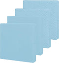 Easy-Going Waterproof Patio Cushion Covers ONLY Cover 22x20x4 inch 4 Pack Replacement Non-Slip Outdoor Seat Cushion Slipcover with Zipper. Light Blue