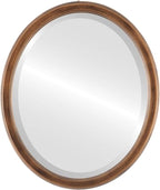 OVALCREST Oval Beveled Wall Mirror for Home Decor - Toronto Style - Sunset Gold - 22" x 18"