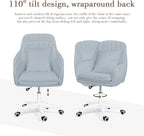 Cute Office Chair - Adjustable Task Chair, Modern & Comfortable, 360 Swivel, Mid Back, Suitable for Home Office & Living Room