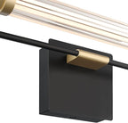 Possini Euro Design Nikola Modern Industrial Vintage Wall Light Bar Matte Black Hardwire 23 1/2" Fixture for Bedroom Bathroom Bedside Vanity House Living Room Home Mirror Hallway Dining Kitchen