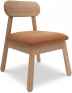 DAYAURS Toddler Chair Wooden Kid Chairs Comfy Armless Reading Chair for Kids Bedroom, Boys Girls Desk Chairs for Ages 2-5, Solid Wooden Stool Kids Furniture for Playroom/Preschool/Daycare/Gifts, Brown