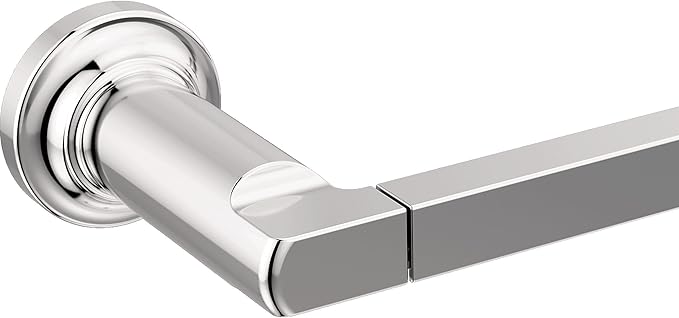 Delta Tetra (1-Pack) Toilet Paper Holder Polished Chrome Tissue Roll Holder for Bathroom Organization and Storage Pivoting Toilet Tissue Holder Wall Bathroom Accessories 78955