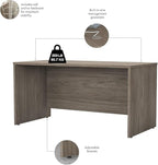 Bush Business Furniture Studio C 60W x 30D Office Desk in Modern Hickory
