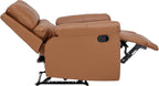 MINCETA Recliner Chairs,Modern 5" Wall Hugger Nursery Recliner with Overstuffed Arm and Back for Living Room,Set of 2,PU Leather in Brown