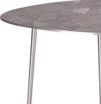 SIMPLIHOME Shelton Contemporary 20 inch Wide Metal 2 Pc Metal Nesting Table in Nickel for the Living Room and Bedroom
