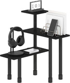 Furinno Turn-N-Tube Kitchen Countertop Organizer, 3-Tier Corner Countertop Organizer Shelf, Corner Shelf, for Kitchen, Pantry, Organizers and Storage, Espresso